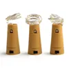 2M 20LED-lampa Korkformad Flaskpropp Ljus Glas Vin 1M LED-koppartrådsljus för julfest Bröllop Halloween