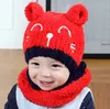 Winter Baby Hat and Scarf Cute 3D Cat Crochet Knitted Caps for Infant Boys Girls Children Kids Neck Warmer