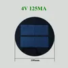 50pcs小丸ソーラーパネル4V 125MA 0.5W直径2.4Vバッテリー100mm