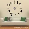 Gros-muhsein 2016 Nouveautés Horloges Murales Creative Moderne Stickers Muraux Unique Grand DIY 3D Numérique Miroir Art Décor À La Maison Livraison Gratuite