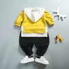 2pc Toddler Baby Boys Clothes Lettre à manches longues manteau t-shirtpants sets6008985