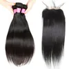 2017 New Arrival Cheap Straight with Lace Closure Brazilian Peruvian Malaysian Indian Cambodian Mongolian Virgin Human Hair Weave Extension