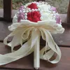 Ivory Wine Red Purple Wedding Bridal Bouquets Wedding Supplies Artificial Flower Pearls Rhinestones Sweet 15 Quinceanera Bouquets 1859172