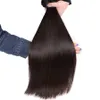 스트레이트 버진 인간의 머리카락 번들 100g / 개 10 "-28"더블 위사 헤어 익스텐션