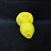 Tubi a cucchiaio in vetro Evil Eye giallo da 4 pollici di colore USA per accessori per fumatori di tabacco