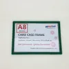 مستلزمات البيع بالتجزئة A8 عرض بطاقة البوب ​​البلاستيكية عرض بطاقة عرض إطار الحالة على ترويج الجرف المتجر للملصق بواسطة المغناطيسي أو الشريط 20pcs