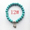 Partihandel Ny Natural Lava Stone Tree of Life Cross Turquoise Prayer Beaded Charms Armband Rock Men's Women's Fashion Diffuser smycken