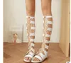 wholesaler free shipping factory price fashion lace up long low tied sandals girl women lady shoes
