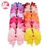 Wholesale- Mixcolor 40Pcs/lot 3 Inch Grosgrain Ribbon Hairpins Baby Girl Bows With Clip Hair Clips Kids Hair Accessories 564