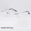 Solglasögon ramar hela- 5507 Hela S 50-stycken Lot Rimless Memory Titanium gångjärn Optiska glasögon.