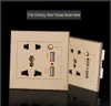 Mode Smart Power Plugs Dual USB Electric Wall Charger Dock Station Socket Power Outlet Panel Plate USB Wall Charger met schakelaar aan / uit