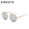 Kingseth 2017 Новое прибытие Ultra Light Metal Круглые солнцезащитные очки для мужчин Женский модельер -дизайнер солнце