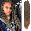 22 "marley twist femelle 3D cubique torsion crochet tresses cheveux ombre tressage cheveux boîte tresses tressées en faisceaux extensions de cheveux synthétiques