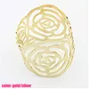 Punk Style Hollow Rose Flower Charm Bangle Women Wedding Bracelet Fashion Accessories Gifts