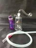 Variedad de cachimba del alzamiento de alambre, quemador de aceite único Tubos de cristal Tubos de agua Plataformas de aceite del tubo de cristal que fuma con el cuentagotas