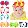 Europa Moda Infantil Bebés Meninas Headband crianças coloridas bowknot escavar Elastic Hairband Headwear Cabelo Crianças Acessório 14 cores A49