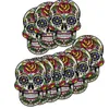 Low Custom Sugar Skull Calavera Patch Embroidered Iron-On Skeleton Day of the Dead Emblem 206A