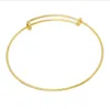 60 unids / lote acero inoxidable de calidad superior pulsera de plata del oro joyería de las mujeres del encanto puede ajustar pulseras brazalete joyería fabricación