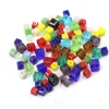Wholesale Faceted 6mm Alabaster color Glass Cube Beads A5601 100pcs/set Seed Beads for latest design beads necklace