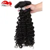7A Hannah Products Virgin Hair Deep Wave Пучки человеческих волос, 100 г / шт., необработанные глубокие вьющиеся волосы, наращивание