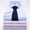 Wholesale- Famous Brand Long Sleeve Men Dress Shirt Fashion Formal Business Cotton Polyester Slim Fit Boy Male Casual Shirts Plus Size 8XL