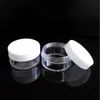 10g Vider Petits Pots En Plastique Bouteilles Pot Cosmétique Pot Boîte Avec Couvercle Blanc PS Échantillon Crème Contenants Cosmétiques Emballage F2017357
