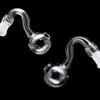 Hookahs Glass oil burner thick 10mm 14mm 18mm Male Female pyrex clear curve water pipe for smoking bongs YG123