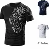 T-tröja Män Brand Kortärmad Hip Hop Man T-shirts Mens Tatuering Utskrift Casual Mens Rolig Tshirt Slim Tee Toppar 3XL