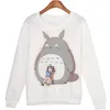 Moletons atacado casual 3d moletom feminino roupas de inverno dos desenhos animados totoro impressão moleton feminino hoodies oneck pulôver topos wmh31