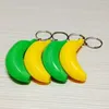 2017 nouveau Mini porte-clés Simulation alimentaire suspendu porte-clés magnifiquement banane lumière clé boucle cadeaux créatifs