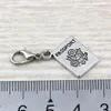 MIC .100pcs/ lot Dangle Ancient silver Alloy Passport Charm With lobster clasp Fit Charm Bracelets DIY Jewelry 15x36mm A-111b