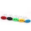 Butterfly Pattern 5V 1.0A Real 2 Ports USB Wall Charger Adapter for Smart phone 5 color 100pcs/lot