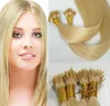 Blond Braziliaans haar Steil menselijk haar extensions I Tip keratine bond haar 1g/streng 100s 100g