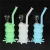 Forma portátil Silicone Bong Bocal Tampa De Borracha Ponta De Gotejamento Tampa De Silicone Para Fumar Bong Dab Oil Rig Tubo De Água De Vidro