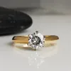 Yhamni toppkvalitet 8mm 2ct diamant 18krgp stämpel Original gul guldring smycken full storlek kvinnor bröllop ringar 168j