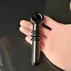 Real Image Mini handle glass pipe Glass bubbler smoking pipe Spoon Bubbler Hybrid Spill Proof smoking bong