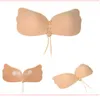 Sexy Silicone sutiã invisível Push Up Mama Almofada Auto Adhensive Front Closer Strapless Backless super qualidade biogum mulheres sutiãs