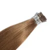 Unprocessed I-Tip Hair Extensions Peruvian Silk Straight Hair 0.5g/pcs Stick Hair Product Pre-Bonded I-Tip