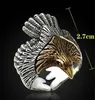 925 Sterling Silver Eagle Ring Retro 14K Gold Decoration Men Ring Dominering Black Royal Court Style Weight 12g عرض 2.7 سم