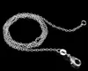 Partihandel - 1mm 16 '18' 20 "Silverkedjor Rolo halsband