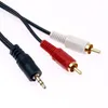 Freeshipping Gold überzogene 3M Stereo-Audio-3,5-mm-Klinkenstecker zu AV 2RCA Audio 3,5-mm-zu-2-Cinch-Kabelanschluss