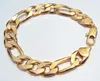 Handsome 18K Solid Yellow Gold Men's Chain Armband 8.8Inches ITALIEN NYHET BÄSTA PACKAGED MED FREE GIFT Packaged Ej nöjd, snabb återbetalning