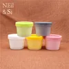 50g Plastic Facial Mask Container Makeup Cosmetic Lotion Cream Jar Empty Refillable Cylinder Bottle Small Bowl Free Shipping