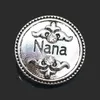 High quality w283 nana flowers 18mm 20mm rhinestone metal button for snap button Bracelet Necklace Jewelry For Women Silver jewelr309E