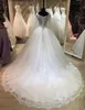 Bollklänning Långärmad Snörning Bröllopsklänningar Lång Prinsessan Korsett Lace-up Back Country Western Wedding Gowns Custom Made Couture