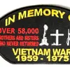 Custom In Memory Of Vietnam Cap Patch Custom Badge Iron On Or Sewing Jacket Backing Or Chest Size 347u