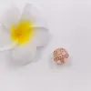 Розовое золото, покрытое ослепительным ромашкой клип. Аутентичный 925 серебряный серебряный серебряный серебряный
