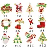 New Cartoon Christmas Brooches High Grade Alloy Oil drip Xmas Tree Santa Bell Snowman Brooch Pins Wholesale