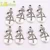 Julklappar Snowman Winter Charm Beads 200st Lot 12 4x25mm Antika silverhängen Fashion Jewelry DIY L772196M