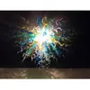 Lustres de cor moderna decoração de sala de estar LED lustre de vidro borosilicato iluminações 100% arte artesanal iluminação de cristal